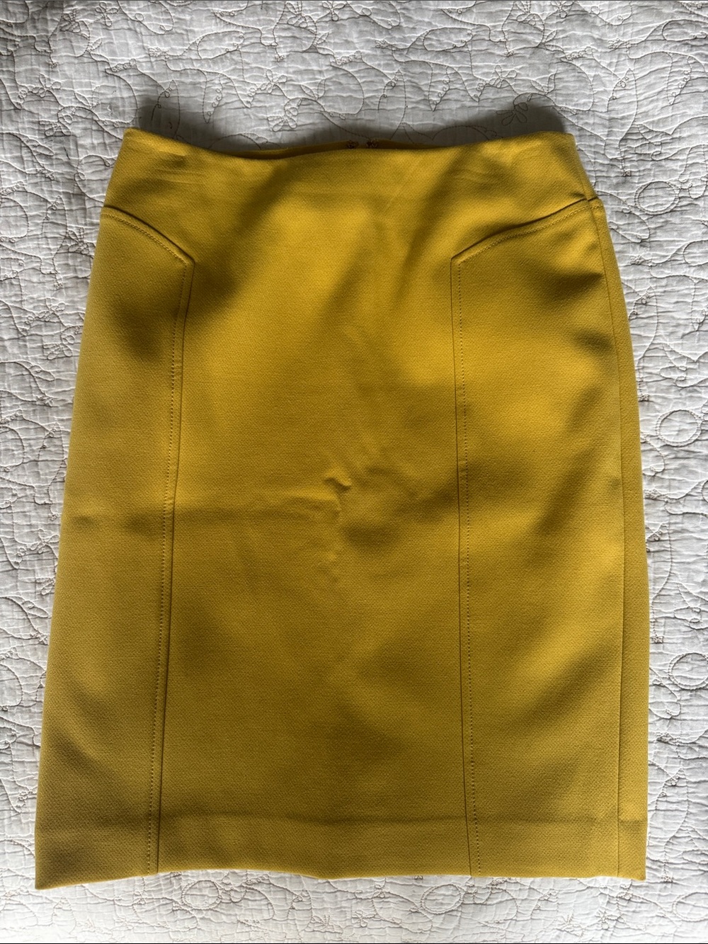 Halogen Mustard Pencil Skirt - Golden Yellow